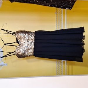 Gold sequin dress